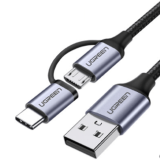 Lee Kritiek kapperszaak 2-in-1 USB-C naar Micro USB en USB-A kabel kopen? Bestel nu - Morgen in  huis.