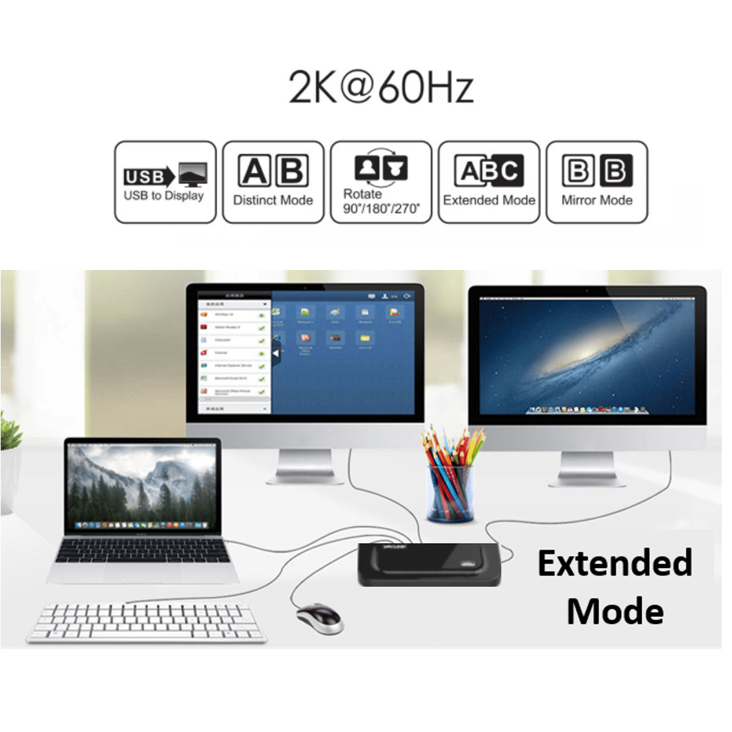 Beeldhouwwerk versieren Compatibel met USB all-in-one Docking Station met HDMI en VGA/DVI en 9 poorten!