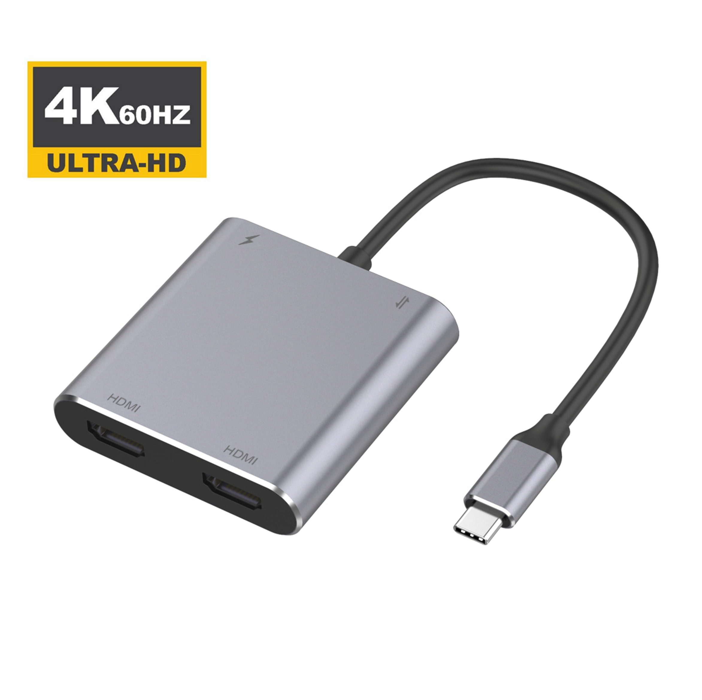 gunstig Probleem Leninisme USB-C naar 2x HDMI 4K Adapter kopen? - USB-C-Adapters.nl